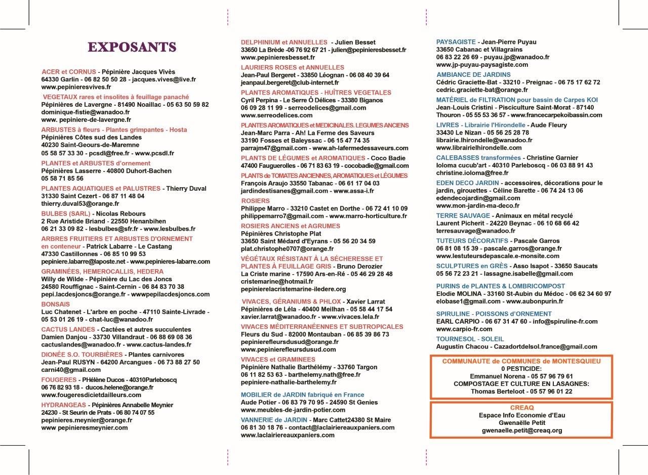 sambucus Programme Verso 2017